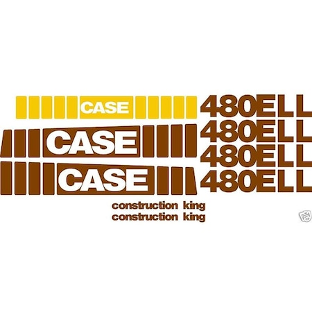 Aftermarket New Whole Machine Decal Set Fits Case Construction King Backhoe Loader 480ELL DECALSET480ELL